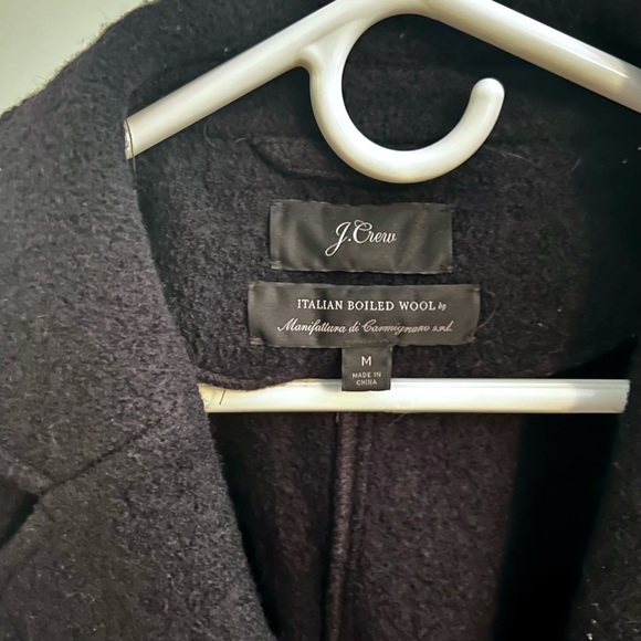 J. Crew Camille Short Boiled Wool One-Button Tie Coat - Picture 3 of 5